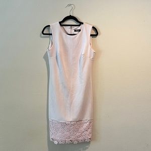 DKNY  Baby Pink Dress with Flower Detailing